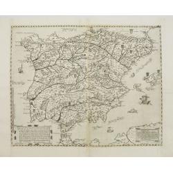 [untitled map of Spain and Portugal] Al Molto Mag et Ecc Alessandro Serego, Che lo studio della Geografia..