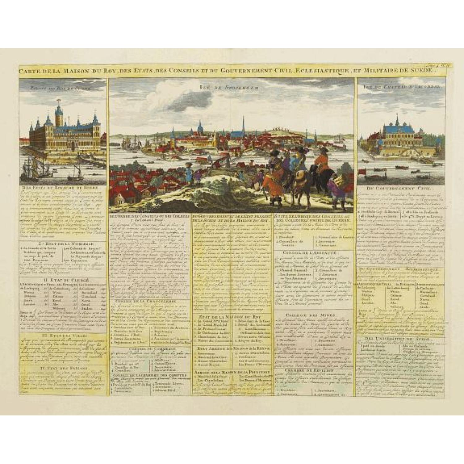 Carte de la Maison du Roi, des Etats.. de Suede.