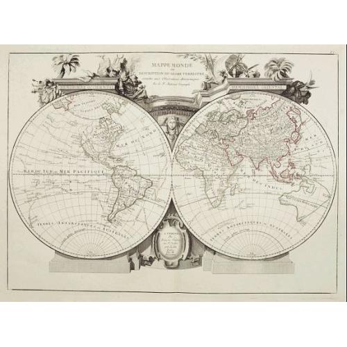 Old map image download for Mappa Monde ou description du globe terrestre . . .