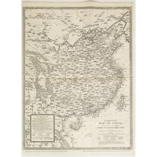 Old map image download for Panoramic map of China. Published with No.16, new series of Cassell's illustrated family paper.