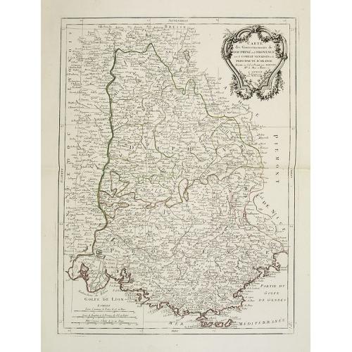 Old map image download for Carte des Gouvernements de Dauphiné et de Province. . .