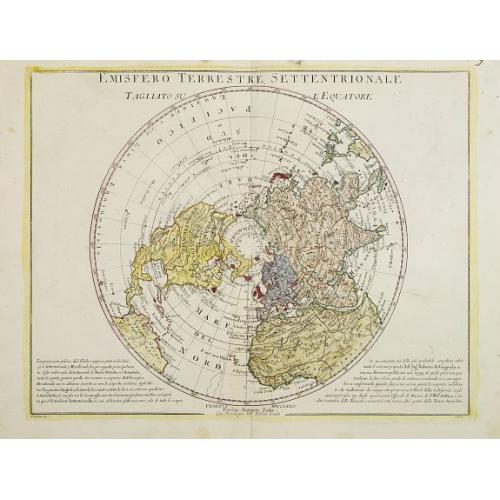 Old map image download for Emisfero Terrestre Settentrionale. . .