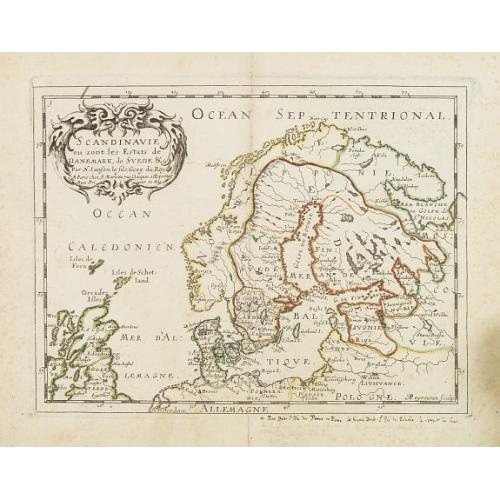 Old map image download for Scandinavie ou sont les Estats de Danemark, de Suede & C. . .