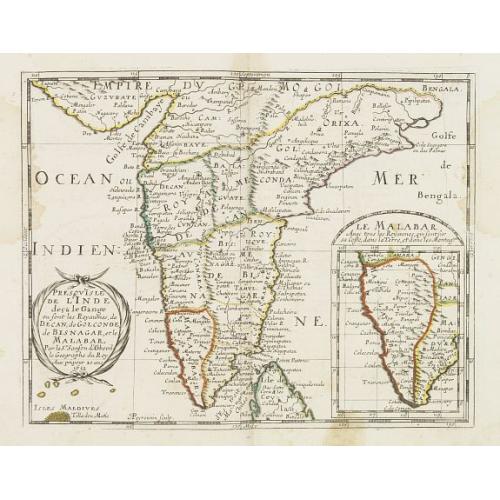 Old map image download for Presqu'isle de l'Inde. . .