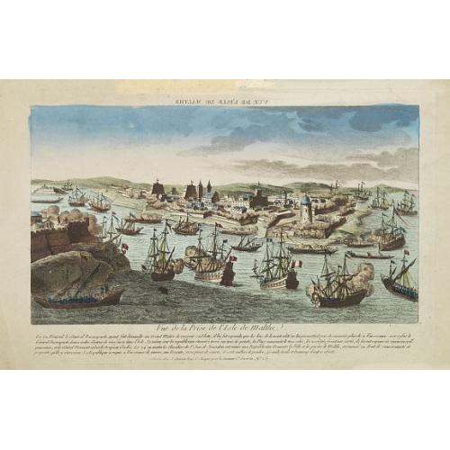 Old map image download for Vue de la Prise de l'Isle de Malthe.