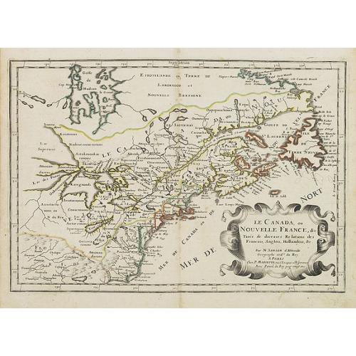 Old map image download for Le Canada ou Nouvelle France &c. Tirée de diverses Relations des Francois, Anglois, Hollandois &c.