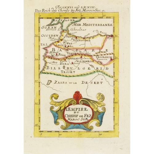 Old map image download for L'Empire du Cherif de Fez Maroc Sud & C. . .
