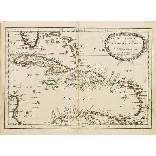 Old map image download for Les Isles Antilles,&c.