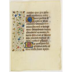 Leaf on vellum from a manuscript Book of Hours, use of Rome.