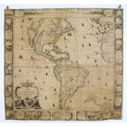 Matching set of four wallmaps of America, Asia, America, Europe.