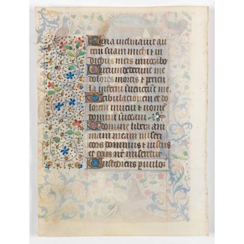 Rare, antique map of Miniature of a burial scene.