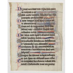Illuminated leaf from a Psalter.