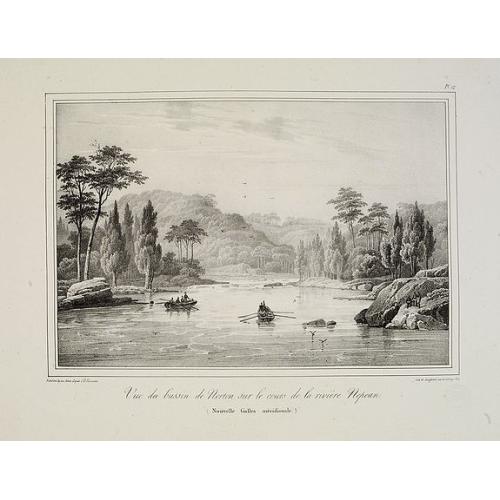 Old map image download for La vue du bassin de Norton sur le cours de la rivière Nepean (Nouvelle Galles méridionale).