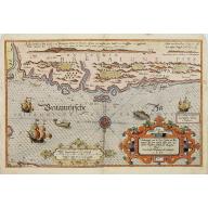 Old, Antique map image download for Verthoninghe van zee Cuften van Bretaignen. . .