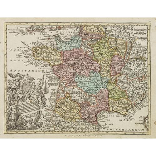 Old map image download for Gallia concinata ad magnum numer mappat. . .
