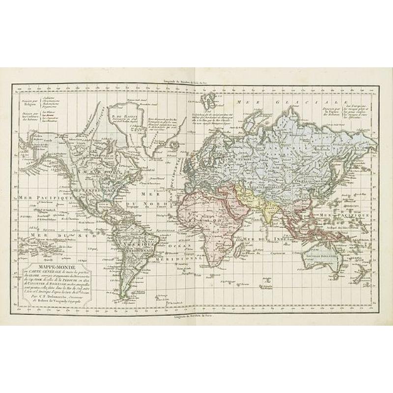 Mappe-Monde ou Carte Générale de toutes les Parties connues. . .