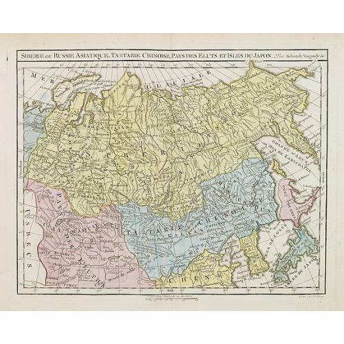 Old map image download for Siberie ou Russie Asiatique, Tartarie Chinoise, Pays des Eluts et Isles du Japon.