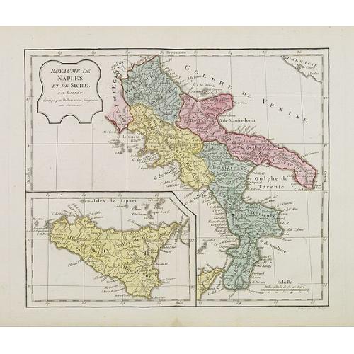 Old map image download for Royaume de Naples et de Sicile.