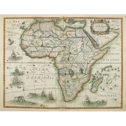 Carte de L'Afrique, corrigée et augmentée desus toutes les autres cy deuant faictes par P.Bertius.