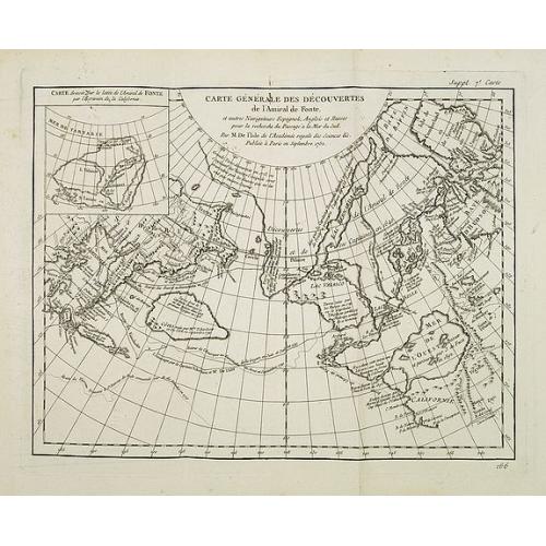 Old map image download for Carte Générale des Découvertes de l'Amiral de Fonte, et autres . . .