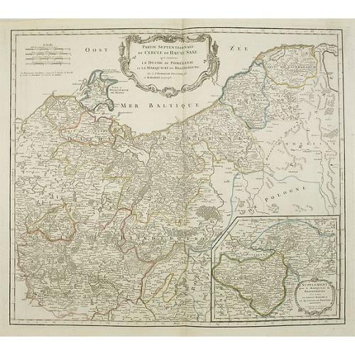 Old map image download for Partie saptentrionale du cercle de Haute Saxe [?] Brandebourg.