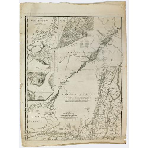 Old map image download for [Upper sheet map only] The Provinces New York, and New Jersey with part of Pensilvania and the Province of Quebec.