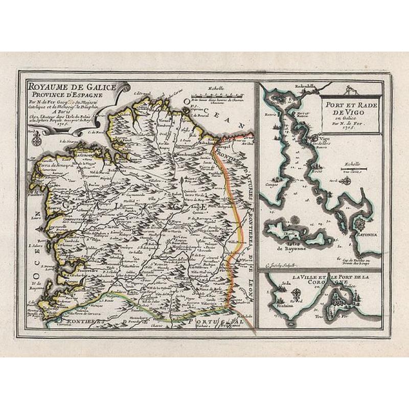 Royaume de Galice province d''Espagne. / Port et rade de Vigo.