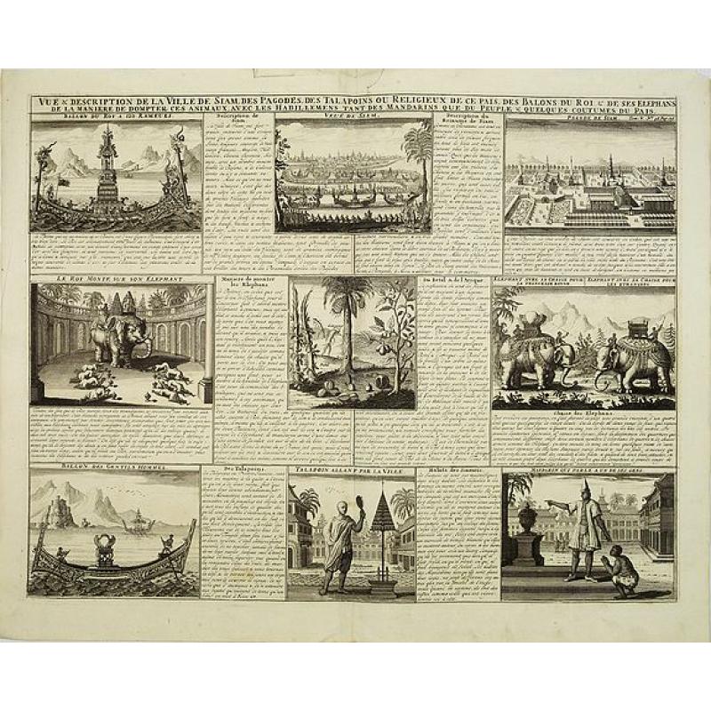Vue & description de la ville de Siam, des pagodes, des Talapoins ou religieux de ce pais. . .