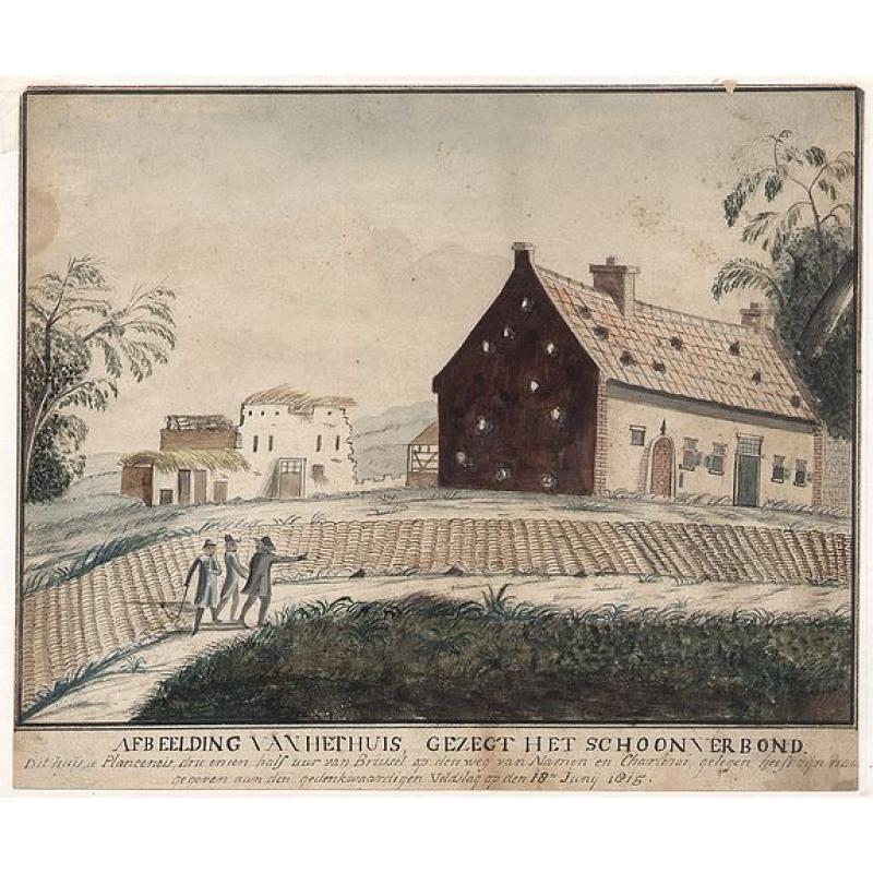 Afbeelding van het huis, gezegt het schoon verbond dit huis, le Plancenoit, drie en een half uur van Brussel op den weg van Namen en Charleroi gelegen. . .