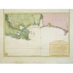 Carte d'une Partie des Cotes de la Floride et de la Louisiane, Contenant le Cours du Mississipi...