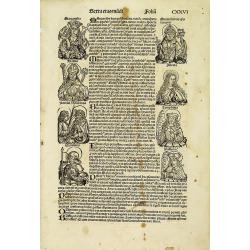[Text page with Saints, Kings and Popes, folio CXXVI ].