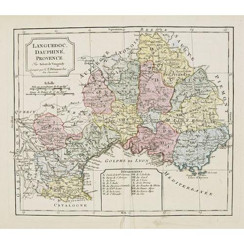 Old map image download for Languedoc, Dauphiné, Provence.