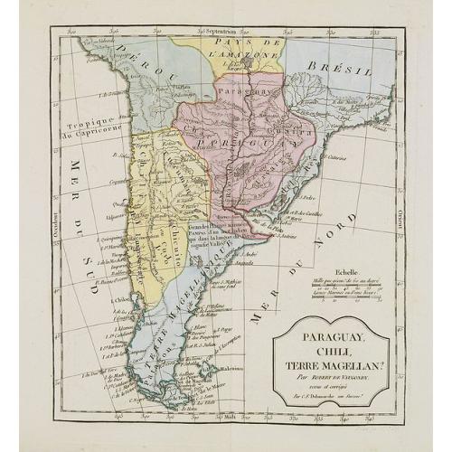 Old map image download for Paraguay, Chili, Terre Magellan ?