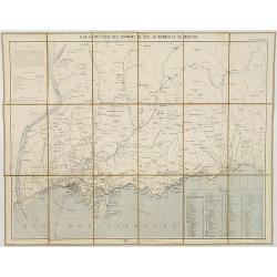 Plan géométrique des environs de Nice, de Monaco, et de Menton.