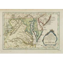 Karte von der Bay Chesapeack und den benachbarten Landen. . .