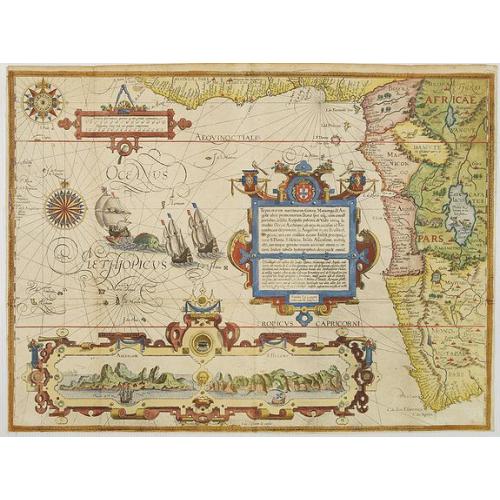 Old map image download for Affbeeldinghe der custen des landts Guinea, Manicongo..