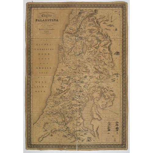 Old map image download for Topographisch-historische Charte von Palaestina. . .