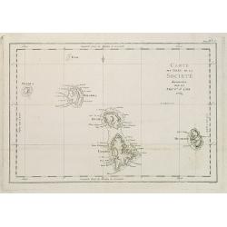Carte des Isles de la Societé découvertes par le Lieut.t J. Cook 1769.