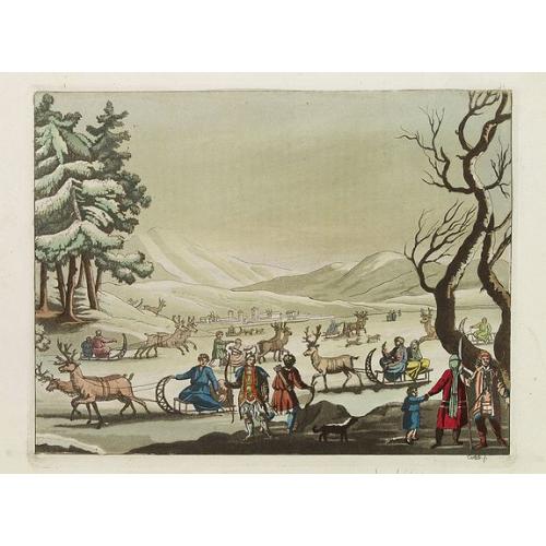 Old map image download for [ Tunguses leaving their winter encampment ].