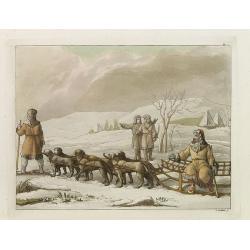 [No title]. [Kamtshadales with sleigh and dogs].