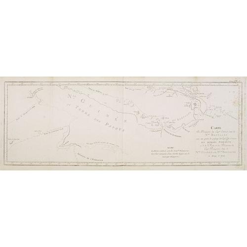 Old map image download for Carte des Découvertes du Capne Carteret dans la Nle Bretagne. . . . [Tome I Pl. 13.]