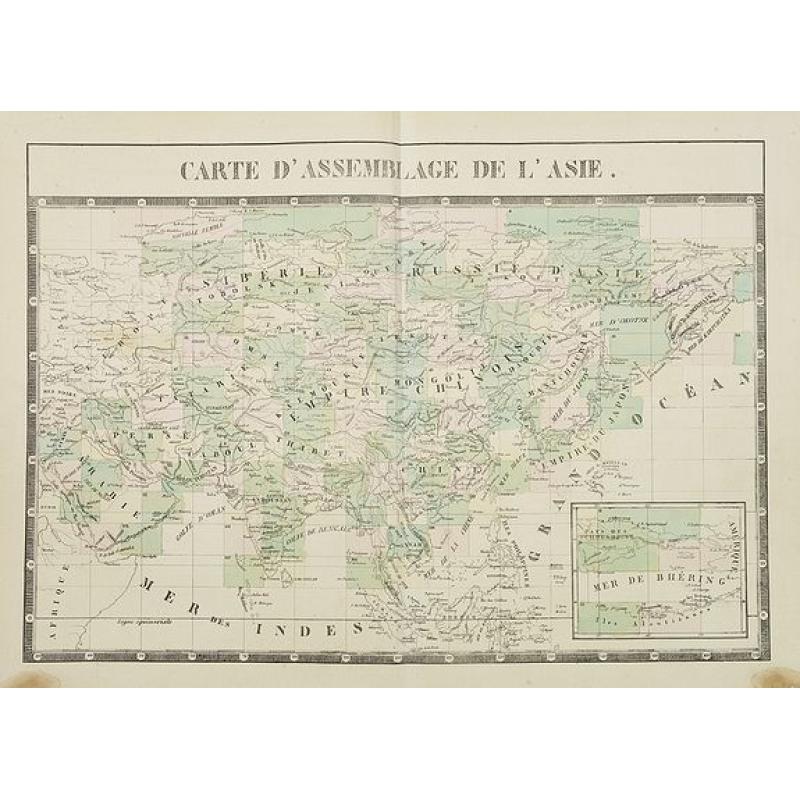 Carte d'assemblage de L'Asie.