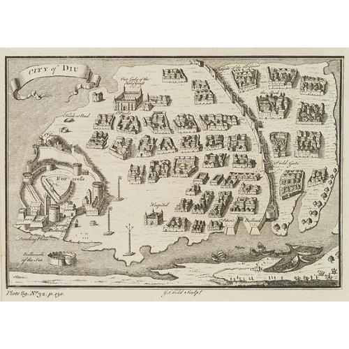 Old map image download for City of DIU.