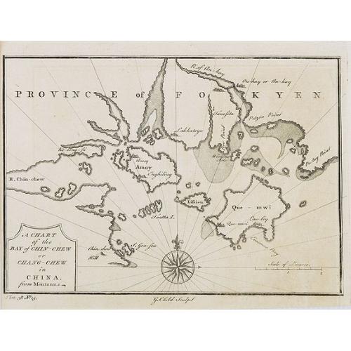 Old map image download for PROVINCE OF FOKYEN A chart of the Bay of Chin-Chew or Chang-Chew in China.