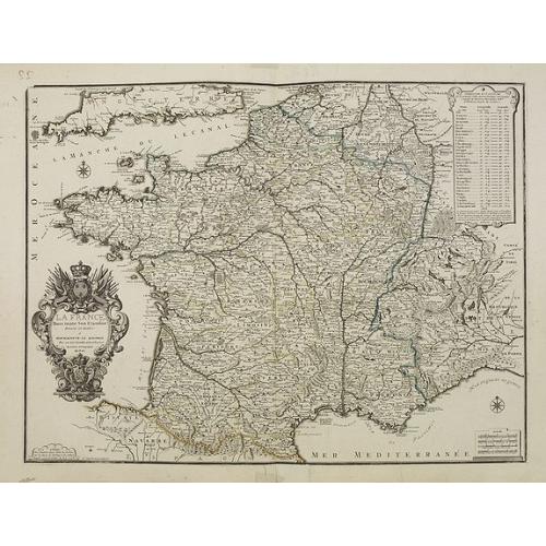 Old map image download for La France dans toute son Etandiie dressée et dédiée a Monseigneur le Dauphin. . .