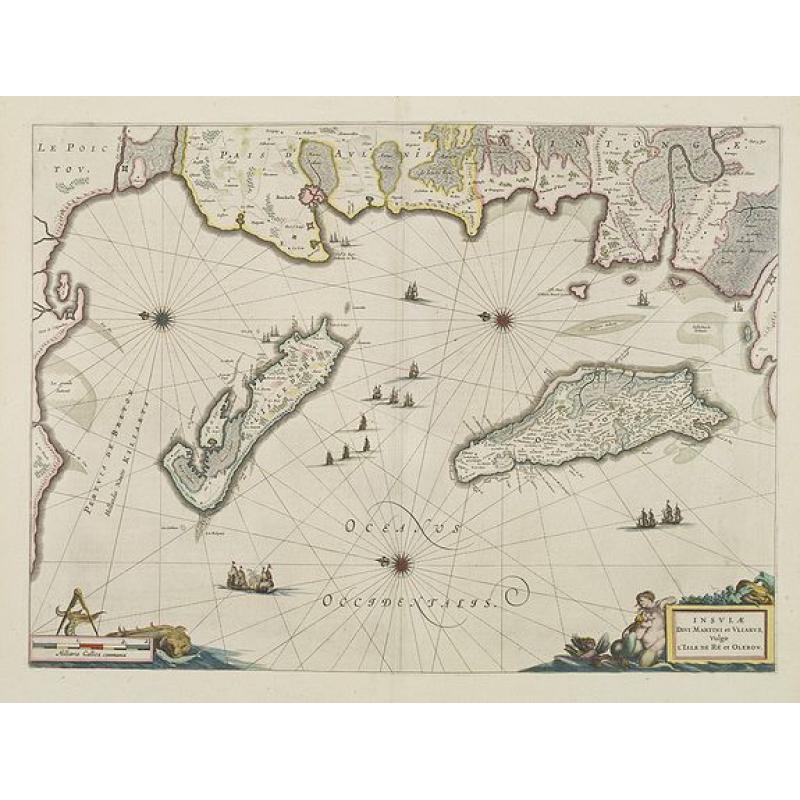 Insulae Divi Martini et Uliarus, vulgo L\'Isle de Ré.. Oleron.