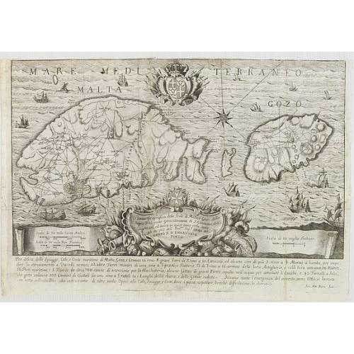 Pianta Geografia delle Isole di Malta, e Gozo della Sagra Religione Gerosolimitana di S. Giovanni delineata, ed incisa in quest anno 1761.