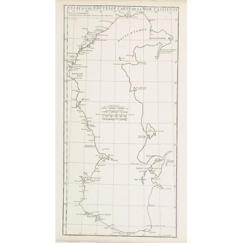Essai d'une nouvelle carte de la Mer Caspienne.