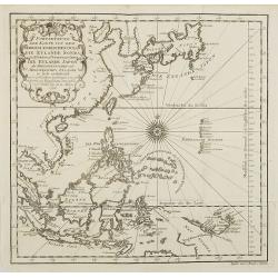 Fortsetzung der Karte von dem Morgenlaendischen Ocean die Eylande Sonda die Küsten von Tunquin und China die Eylande Japon.