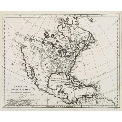 Old map image download for Karte von Nord - America zur Geschichte von Neu-Frankreich..